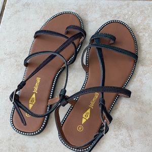 Women’s size 8 black (sparkly/multicolor) sandals